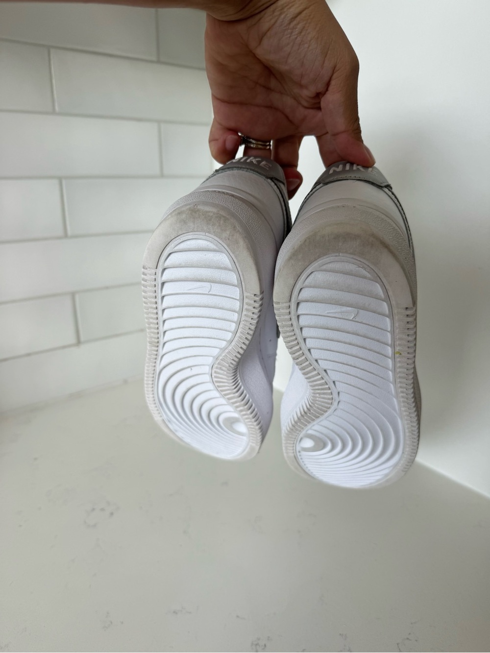 WOMEN'S NIKE COURT VISION ALTA LEATHER WHITE GREY SNEAKERS sz 8.5 - Picture 10 of 11